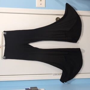 Maitai Black Gauchos Bell Bottom Elastic Waist Pants Size Medium